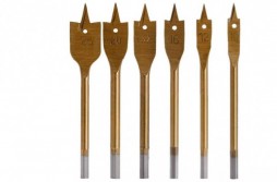 6pcs Spade Paddle Flat Wood Boring Titanium Coated