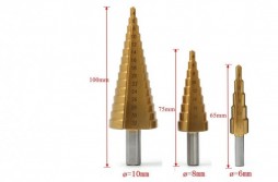 HSS Step Drills straight flute with Titanium coated