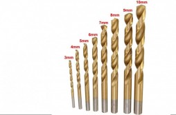 8pcs Titanium Coated HSS Twist Drill Sets