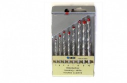 Drill Bit Masonry Drill Sets 8Pcs  Red Tip