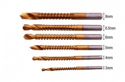 HSS Saw Drill Set 6pcs 3-8mm Titanium HSS Drill & Saw Bit Set