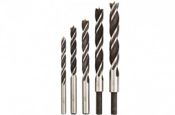 Brad Point Wood Drill Bit Set 5pcs With Extra Flute